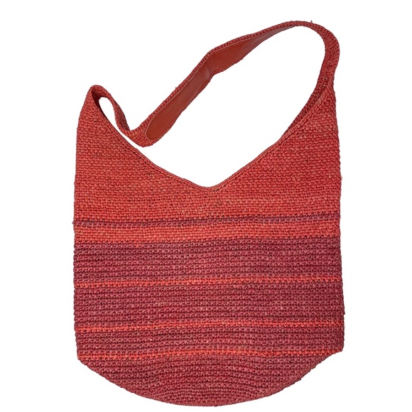 Helen Kaminski Handbags - Unique Helen Kaminski Carillo Red Stripe Woven Raffia Hobo Bag